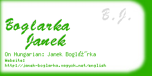 boglarka janek business card